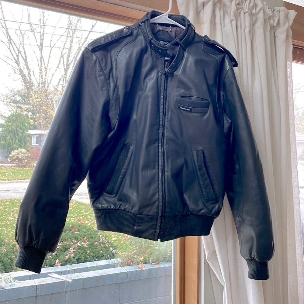 Members Only leather jacket